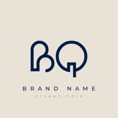 B and Q logo design. BQ abstract Letters Logo Monogram. This logo design is the process of creating a visual symbol that represents a brand, company, or individual. clipart