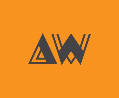 A ve W logo tasarımı. AW soyut Harfler Logosu Monogram. Bu logo tasarımı bir markayı, şirketi veya bireyi temsil eden görsel bir sembol oluşturma sürecidir..