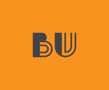 B ve U logo tasarımı. BU soyut Harfler Logosu Monogramı. Bu logo tasarımı bir markayı, şirketi veya bireyi temsil eden görsel bir sembol oluşturma sürecidir..