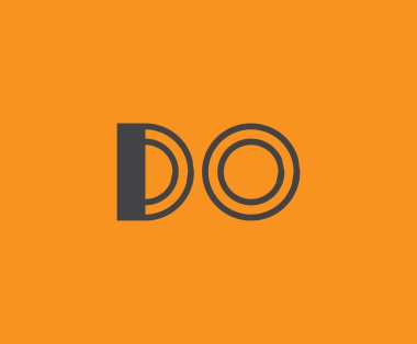 D ve O logo tasarımı. Harflerin Soyut Logosu Monogramı. Bu logo tasarımı bir markayı, şirketi veya bireyi temsil eden görsel bir sembol oluşturma sürecidir..