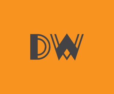 D ve W logo tasarımı. DW soyut Harfler Logosu Monogramı. Bu logo tasarımı bir markayı, şirketi veya bireyi temsil eden görsel bir sembol oluşturma sürecidir..