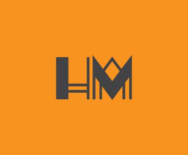 H ve M logo tasarımı. HM soyut Harfler Logosu Monogramı. Bu logo tasarımı bir markayı, şirketi veya bireyi temsil eden görsel bir sembol oluşturma sürecidir..