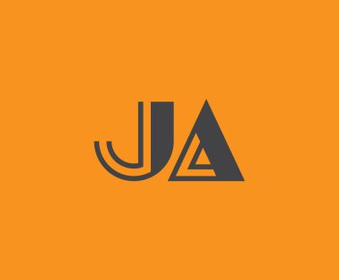 J and A logo design. JA abstract Letters Logo Monogram. This logo design is the process of creating a visual symbol that represents a brand, company, or individual. clipart