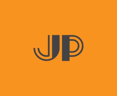 J ve P logo tasarımı. JP soyut Harfler Logosu Monogramı. Bu logo tasarımı bir markayı, şirketi veya bireyi temsil eden görsel bir sembol oluşturma sürecidir..