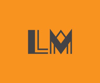 L ve M logo tasarımı. LM soyut Harfler Logosu Monogramı. Bu logo tasarımı bir markayı, şirketi veya bireyi temsil eden görsel bir sembol oluşturma sürecidir..