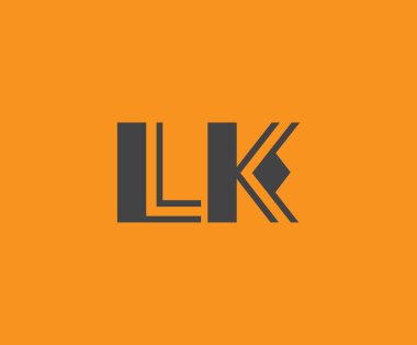 L and K logo design. LK abstract Letters Logo Monogram. This logo design is the process of creating a visual symbol that represents a brand, company, or individual. clipart