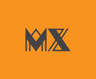 M ve X logo tasarımı. MX soyut Harfler Logosu Monogramı. Bu logo tasarımı bir markayı, şirketi veya bireyi temsil eden görsel bir sembol oluşturma sürecidir..