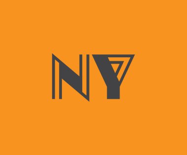 N ve Y logo tasarımı. NY soyut Harfler Logosu Monogramı. Bu logo tasarımı bir markayı, şirketi veya bireyi temsil eden görsel bir sembol oluşturma sürecidir..