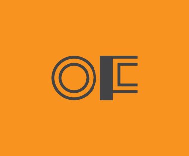 O ve F logo tasarımı. Soyut Harflerin Logosu Monogramı. Bu logo tasarımı bir markayı, şirketi veya bireyi temsil eden görsel bir sembol oluşturma sürecidir..