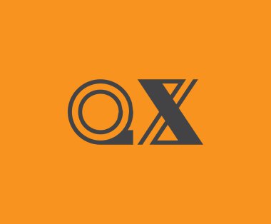 Q ve X logo tasarımı. QX soyut Harfler Logosu Monogramı. Bu logo tasarımı bir markayı, şirketi veya bireyi temsil eden görsel bir sembol oluşturma sürecidir..