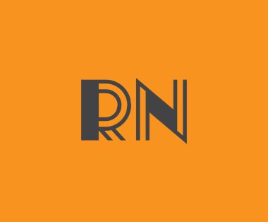 R ve N logo tasarımı. RN soyut Harfler Logosu Monogramı. Bu logo tasarımı bir markayı, şirketi veya bireyi temsil eden görsel bir sembol oluşturma sürecidir..