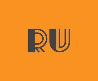 R ve U logo tasarımı. RU soyut Harfler Logosu Monogramı. Bu logo tasarımı bir markayı, şirketi veya bireyi temsil eden görsel bir sembol oluşturma sürecidir..