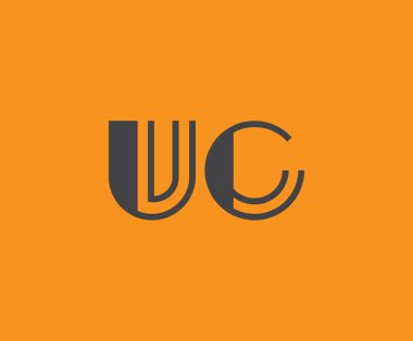 U ve C logo tasarımı. UC soyut Harfler Logosu Monogramı. Bu logo tasarımı bir markayı, şirketi veya bireyi temsil eden görsel bir sembol oluşturma sürecidir..