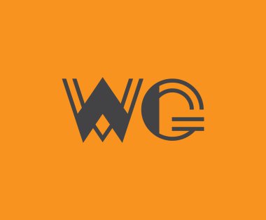 W ve G logo tasarımı. WG soyut Harfler Logosu Monogramı. Bu logo tasarımı bir markayı, şirketi veya bireyi temsil eden görsel bir sembol oluşturma sürecidir..