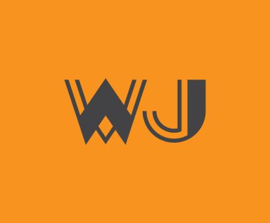 W ve J logo tasarımı. WJ soyut Harfler Logosu Monogramı. Bu logo tasarımı bir markayı, şirketi veya bireyi temsil eden görsel bir sembol oluşturma sürecidir..