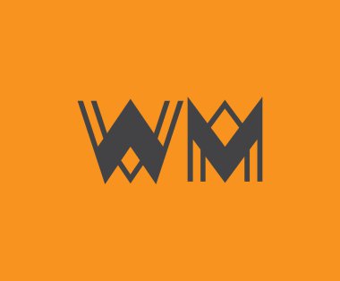 W ve M logo tasarımı. WM soyut Harfler Logosu Monogramı. Bu logo tasarımı bir markayı, şirketi veya bireyi temsil eden görsel bir sembol oluşturma sürecidir..