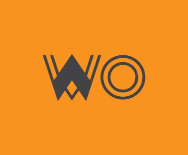 W ve O logo tasarımı. Soyut Harfler Logosu Monogramı. Bu logo tasarımı bir markayı, şirketi veya bireyi temsil eden görsel bir sembol oluşturma sürecidir..