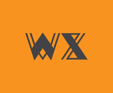 W ve X logo tasarımı. WX soyut Harfler Logosu Monogramı. Bu logo tasarımı bir markayı, şirketi veya bireyi temsil eden görsel bir sembol oluşturma sürecidir..
