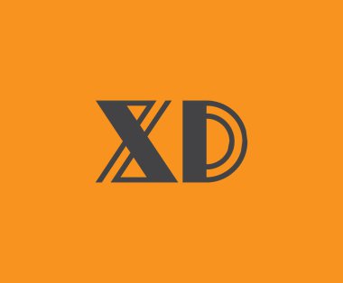 X and D logo design. XD abstract Letters Logo Monogram. This logo design is the process of creating a visual symbol that represents a brand, company, or individual. clipart