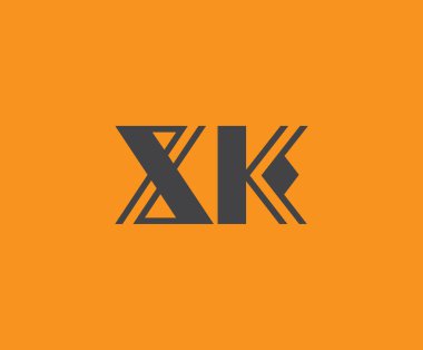 X ve K logo tasarımı. XK soyut Harfler Logosu Monogramı. Bu logo tasarımı bir markayı, şirketi veya bireyi temsil eden görsel bir sembol oluşturma sürecidir..
