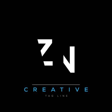 Z ve N logo tasarımı. ZN yaratıcı Monogram Logosu. Bu logo tasarımı bir markayı, şirketi veya bireyi temsil eden görsel bir sembol oluşturma sürecidir..