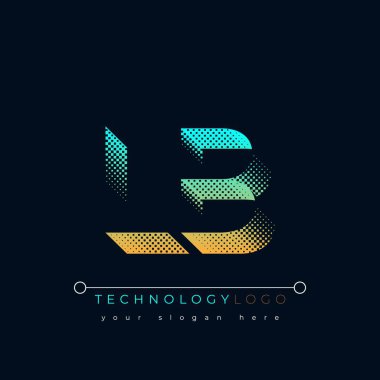 L ve B logo tasarımı. LB soyut teknoloji logosu. Bu logo tasarımı bir markayı, şirketi veya bireyi temsil eden görsel bir sembol oluşturma sürecidir..