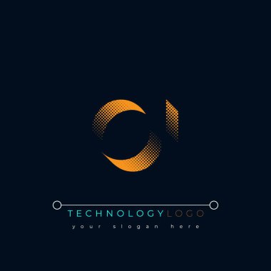 O and I logo design. OI abstract technology logo. This logo design is the process of creating a visual symbol that represents a brand, company, or individual. clipart