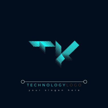 T and K logo design. TK abstract technology logo. This logo design is the process of creating a visual symbol that represents a brand, company, or individual. clipart