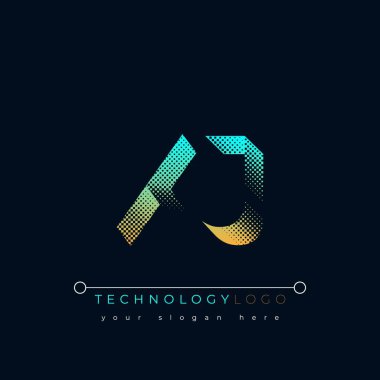 X and J logo design. XJ abstract technology logo. This logo design is the process of creating a visual symbol that represents a brand, company, or individual. clipart