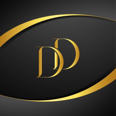 D and D logo design. DD luxury letter logo. This logo design is the process of creating a visual symbol that represents a brand, company, or individual. clipart