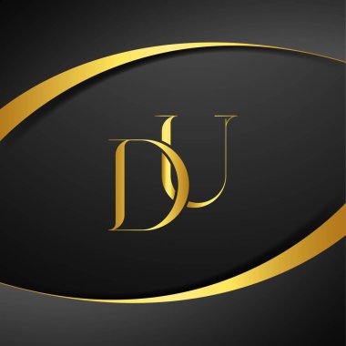 D ve U logo tasarımı. Lüks mektup logosu. Bu logo tasarımı bir markayı, şirketi veya bireyi temsil eden görsel bir sembol oluşturma sürecidir..