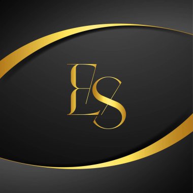 E ve S logo tasarımı. ES lüks harf logosu. Bu logo tasarımı bir markayı, şirketi veya bireyi temsil eden görsel bir sembol oluşturma sürecidir..