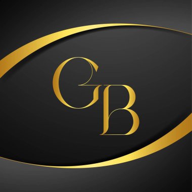 G ve B logo tasarımı. GB lüks harf logosu. Bu logo tasarımı bir markayı, şirketi veya bireyi temsil eden görsel bir sembol oluşturma sürecidir..