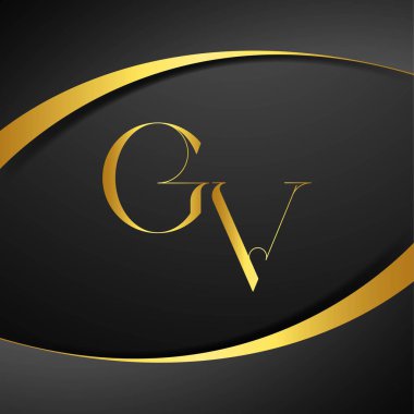 G ve V logo tasarımı. GV lüks harf logosu. Bu logo tasarımı bir markayı, şirketi veya bireyi temsil eden görsel bir sembol oluşturma sürecidir..