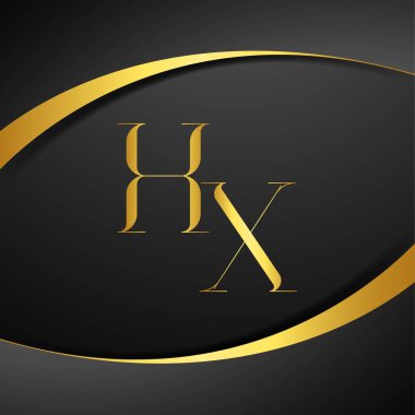 H and X logo design. HX luxury letter logo. This logo design is the process of creating a visual symbol that represents a brand, company, or individual. clipart