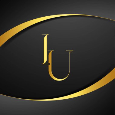 Ben ve U logosu tasarımı. Lüks mektup logosu. Bu logo tasarımı bir markayı, şirketi veya bireyi temsil eden görsel bir sembol oluşturma sürecidir..