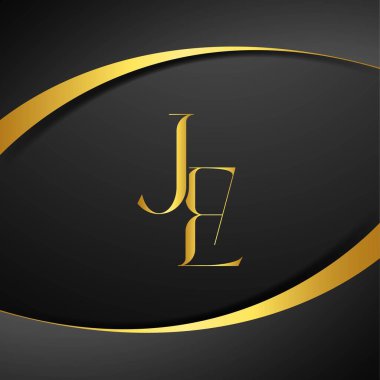 J ve E logo tasarımı. JE lüks mektup logosu. Bu logo tasarımı bir markayı, şirketi veya bireyi temsil eden görsel bir sembol oluşturma sürecidir..