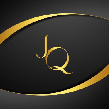 J ve Q logo tasarımı. JQ lüks mektup logosu. Bu logo tasarımı bir markayı, şirketi veya bireyi temsil eden görsel bir sembol oluşturma sürecidir..
