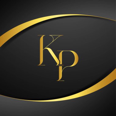 K and P logo design. KP luxury letter logo. This logo design is the process of creating a visual symbol that represents a brand, company, or individual. clipart