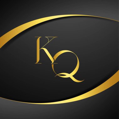 K ve Q logo tasarımı. KQ lüks harf logosu. Bu logo tasarımı bir markayı, şirketi veya bireyi temsil eden görsel bir sembol oluşturma sürecidir..