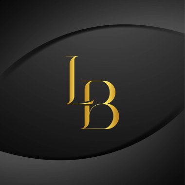 L ve B logo tasarımı. LB lüks mektup logosu. Bu logo tasarımı bir markayı, şirketi veya bireyi temsil eden görsel bir sembol oluşturma sürecidir..