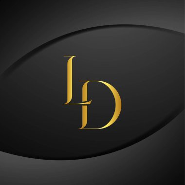 L and D logo design. LD luxury letter logo. This logo design is the process of creating a visual symbol that represents a brand, company, or individual. clipart