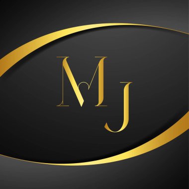 M ve J logo tasarımı. MJ lüks mektup logosu. Bu logo tasarımı bir markayı, şirketi veya bireyi temsil eden görsel bir sembol oluşturma sürecidir..