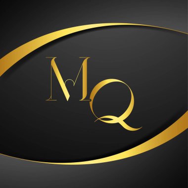 M ve Q logo tasarımı. MQ lüks mektup logosu. Bu logo tasarımı bir markayı, şirketi veya bireyi temsil eden görsel bir sembol oluşturma sürecidir..