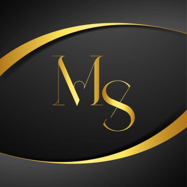 M ve S logo tasarımı. MS lüks mektup logosu. Bu logo tasarımı bir markayı, şirketi veya bireyi temsil eden görsel bir sembol oluşturma sürecidir..