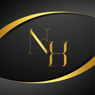 N ve H logo tasarımı. NH lüks harf logosu. Bu logo tasarımı bir markayı, şirketi veya bireyi temsil eden görsel bir sembol oluşturma sürecidir..