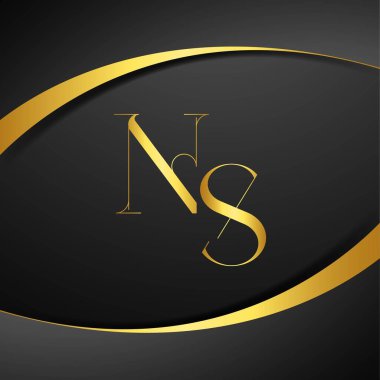 N ve S logo tasarımı. NS lüks mektup logosu. Bu logo tasarımı bir markayı, şirketi veya bireyi temsil eden görsel bir sembol oluşturma sürecidir..
