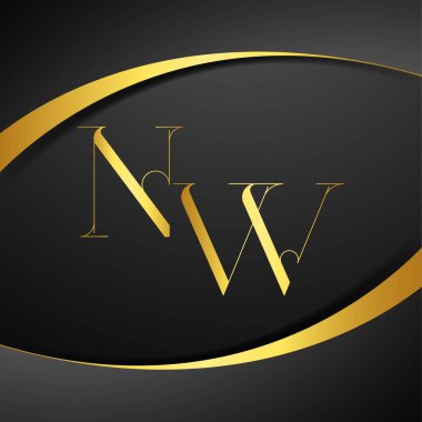 N ve W logo tasarımı. NW lüks mektup logosu. Bu logo tasarımı bir markayı, şirketi veya bireyi temsil eden görsel bir sembol oluşturma sürecidir..