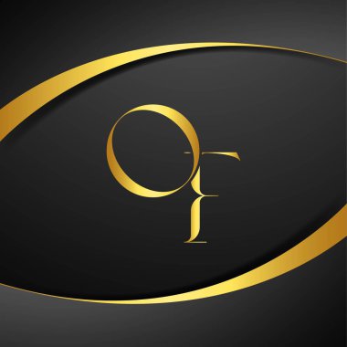O ve F logo tasarımı. Lüks mektup logosu. Bu logo tasarımı bir markayı, şirketi veya bireyi temsil eden görsel bir sembol oluşturma sürecidir..