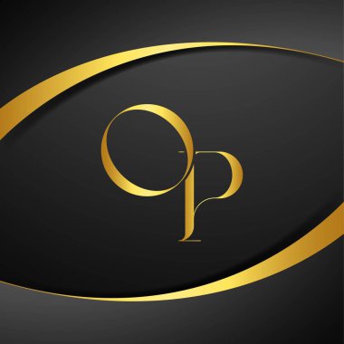 O ve P logo tasarımı. Lüks mektup logosu. Bu logo tasarımı bir markayı, şirketi veya bireyi temsil eden görsel bir sembol oluşturma sürecidir..